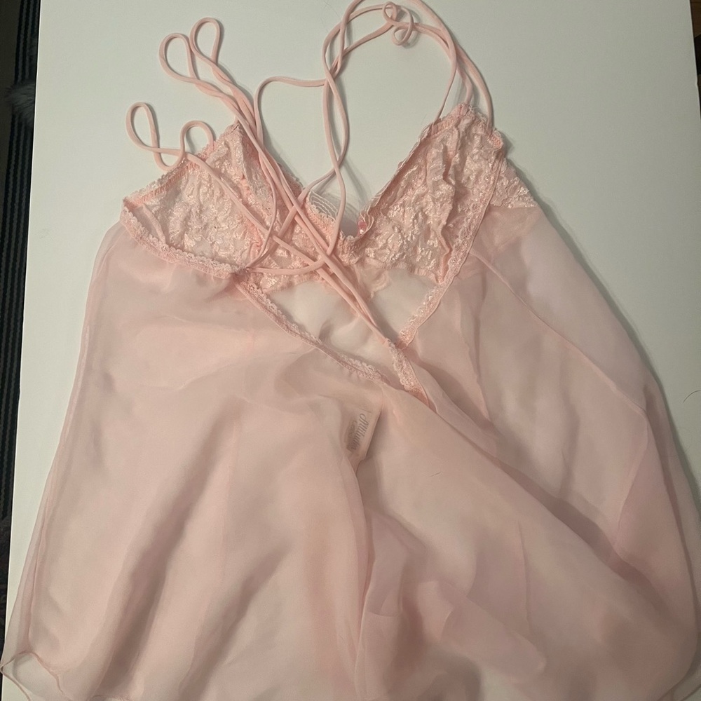 Victoria's Secret Pink Lace Babydoll - Picture 2 of 3